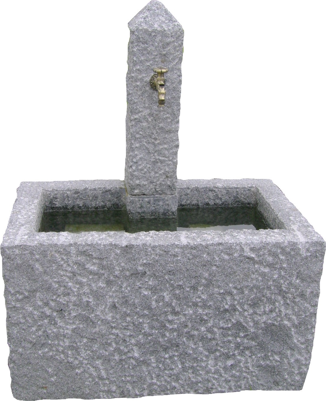 Brunnen mit Säule Isabella, Granit grau