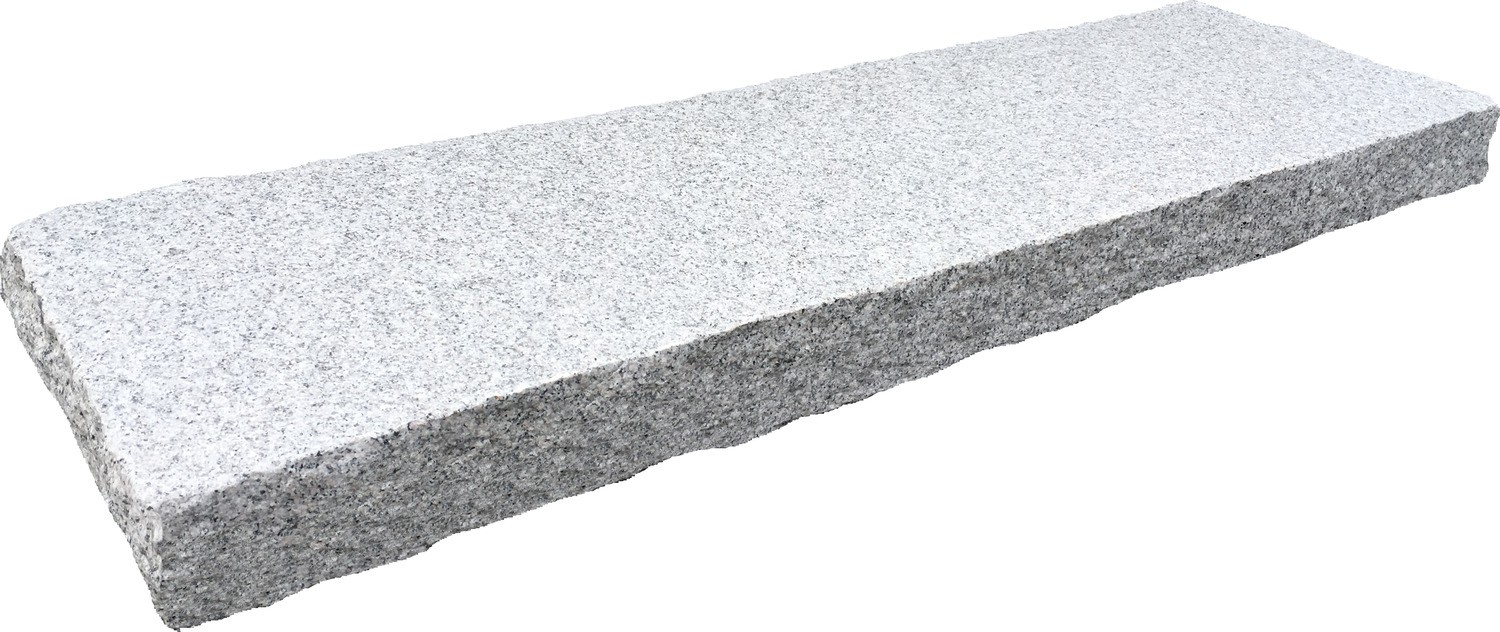 Palisaden 10x35 cm, Granit, hellgrau, feingespitzt