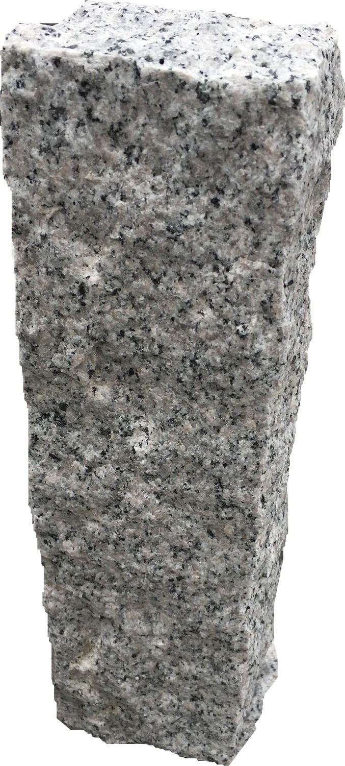 Palisaden 12x12 cm, Granit, grau, feingespitzt
