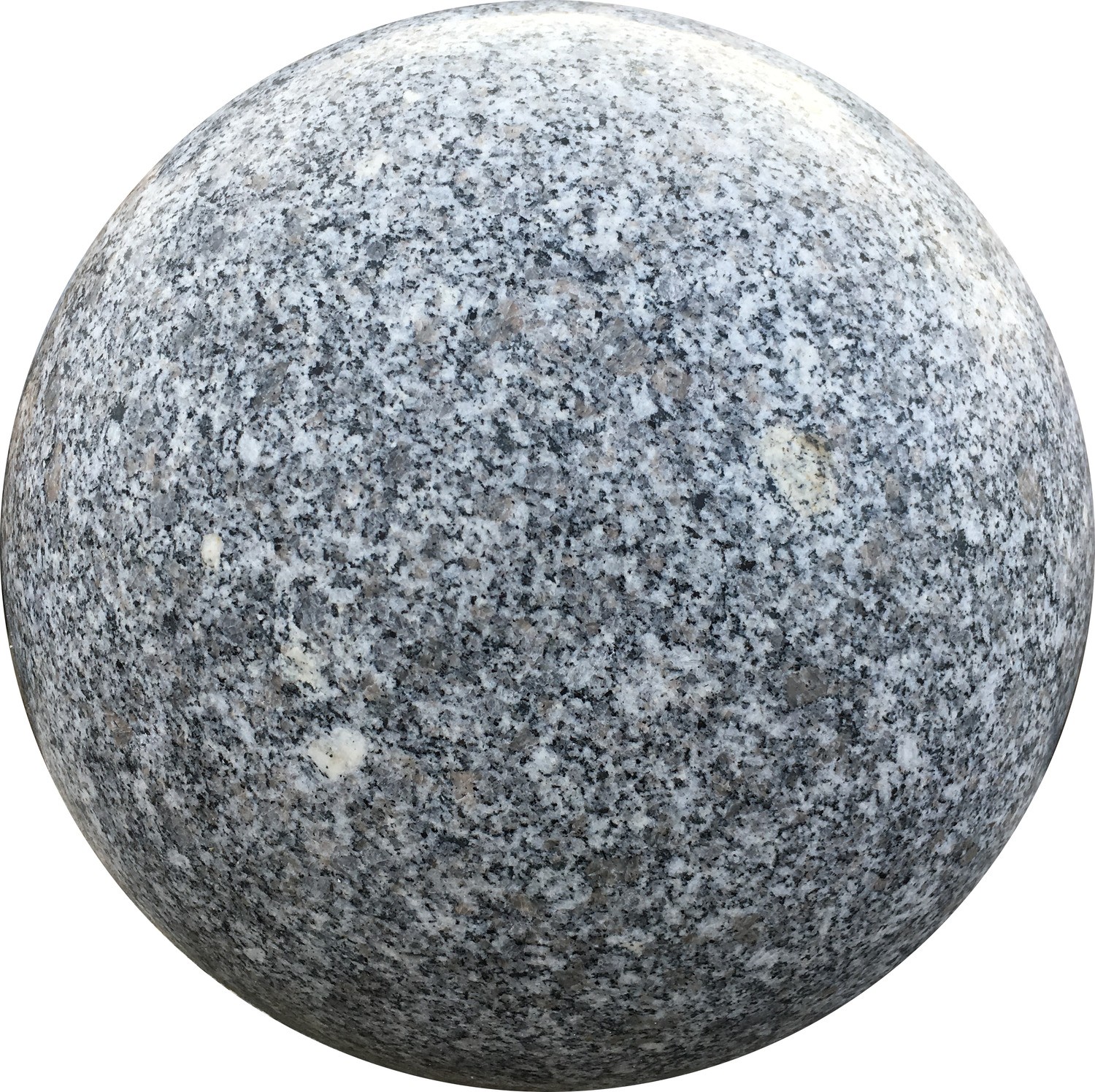 Kugel Granit grau, poliert, ohne Bohrung