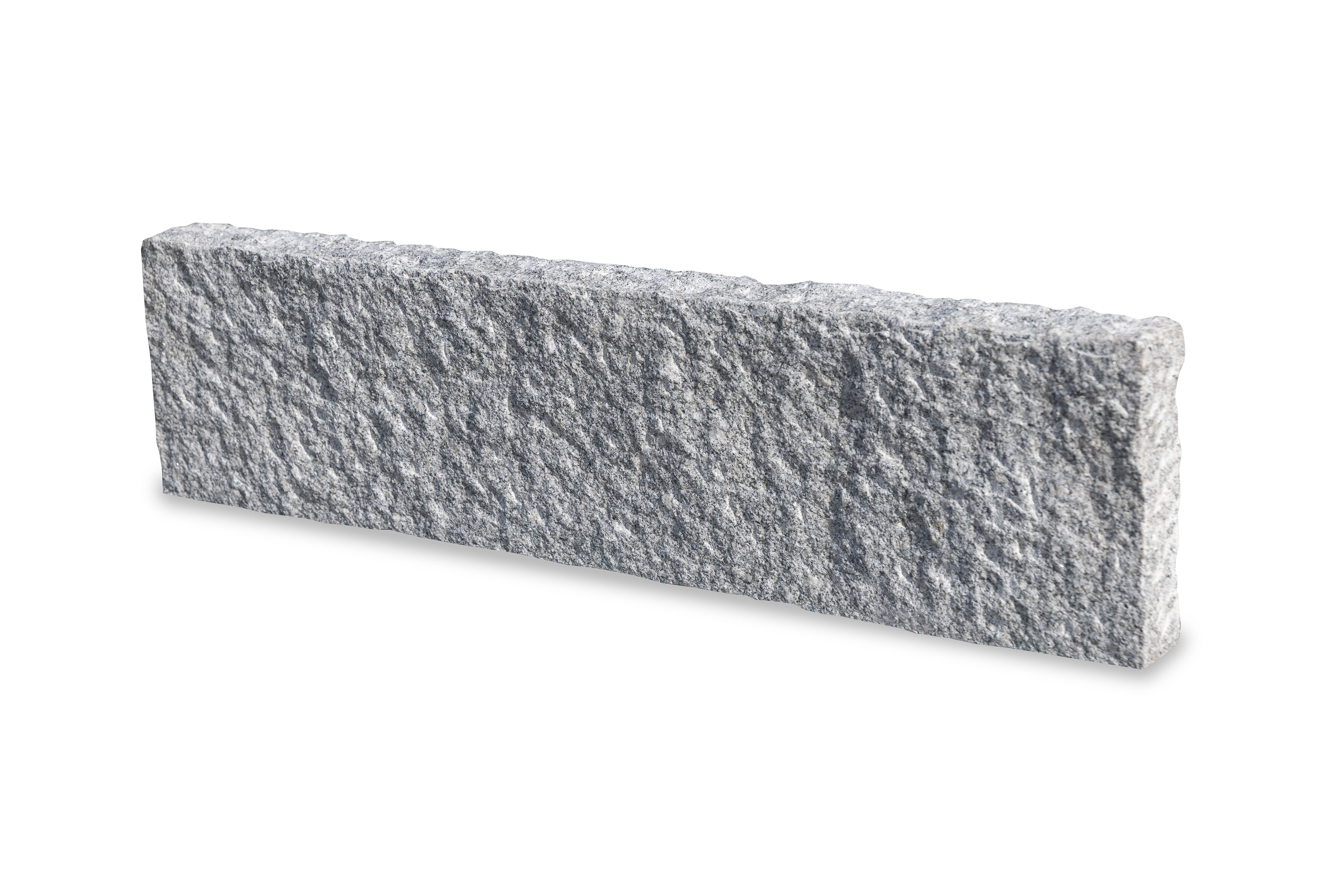 Bordsteine / Palisaden 6x25x100 cm, Granit grau, gespitzt