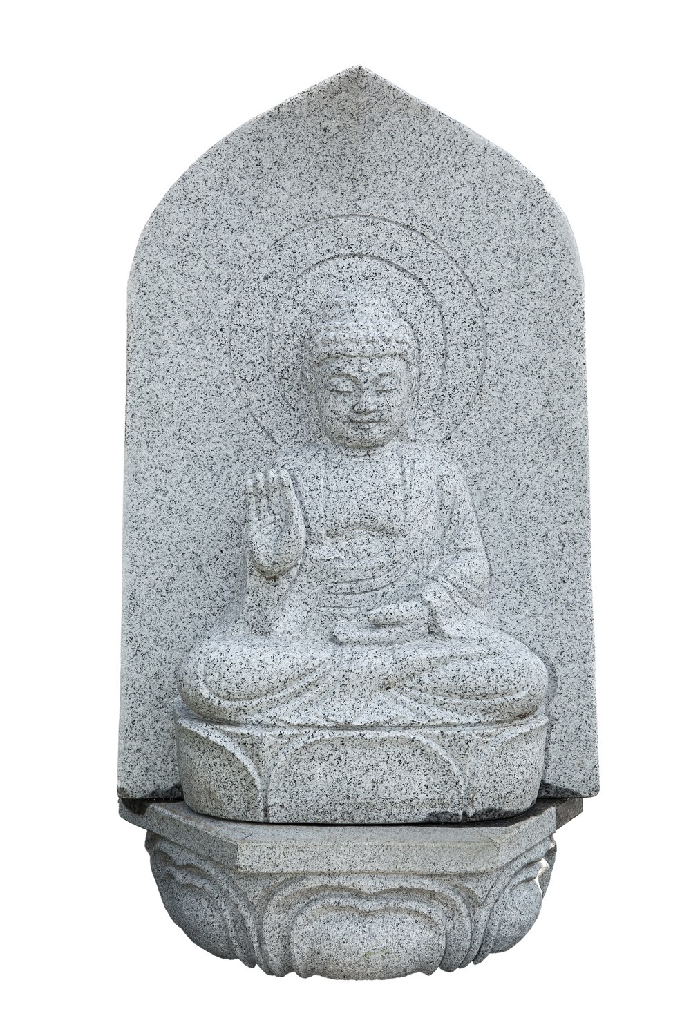 Buddha "Mara" sitzend, mit Rückwand Höhe: 40cm