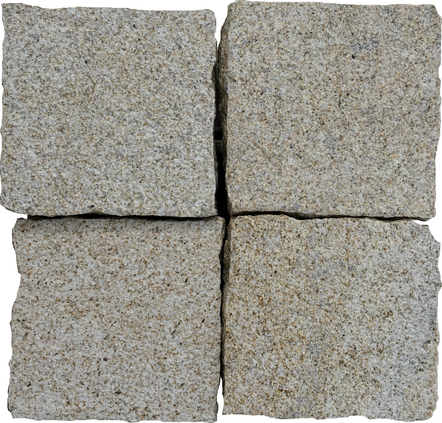 Bodenplatten 6-7 cm, Granit, gelb, gestockt/gesägt