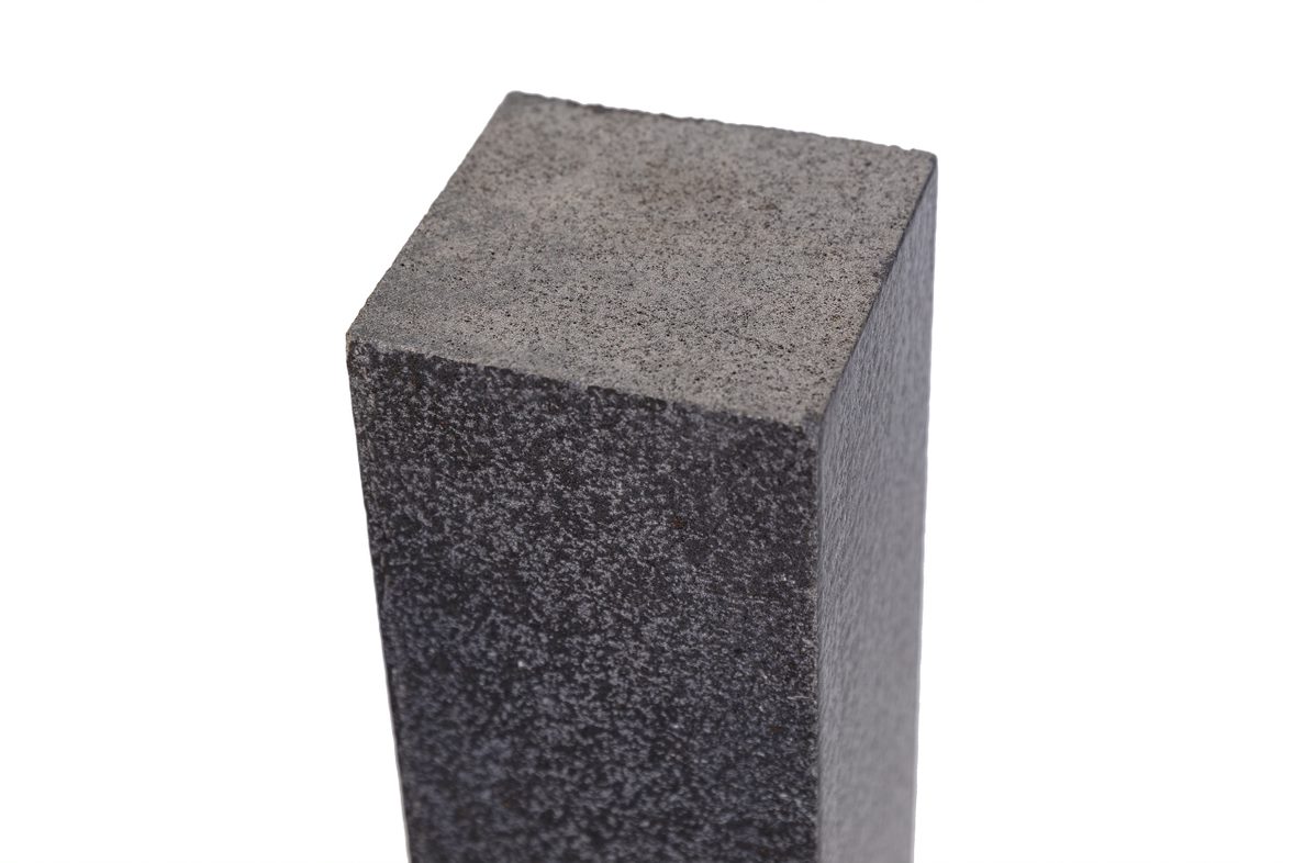 Palisaden 10x10x125 cm, Basalt anthrazit, gestrahlt/gebürstet