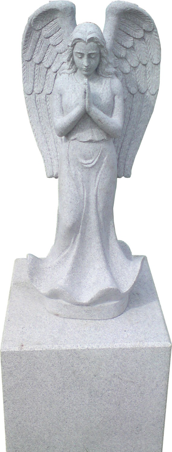 Figur "Seraphim", Höhe ca. 120 cm, Granit grau