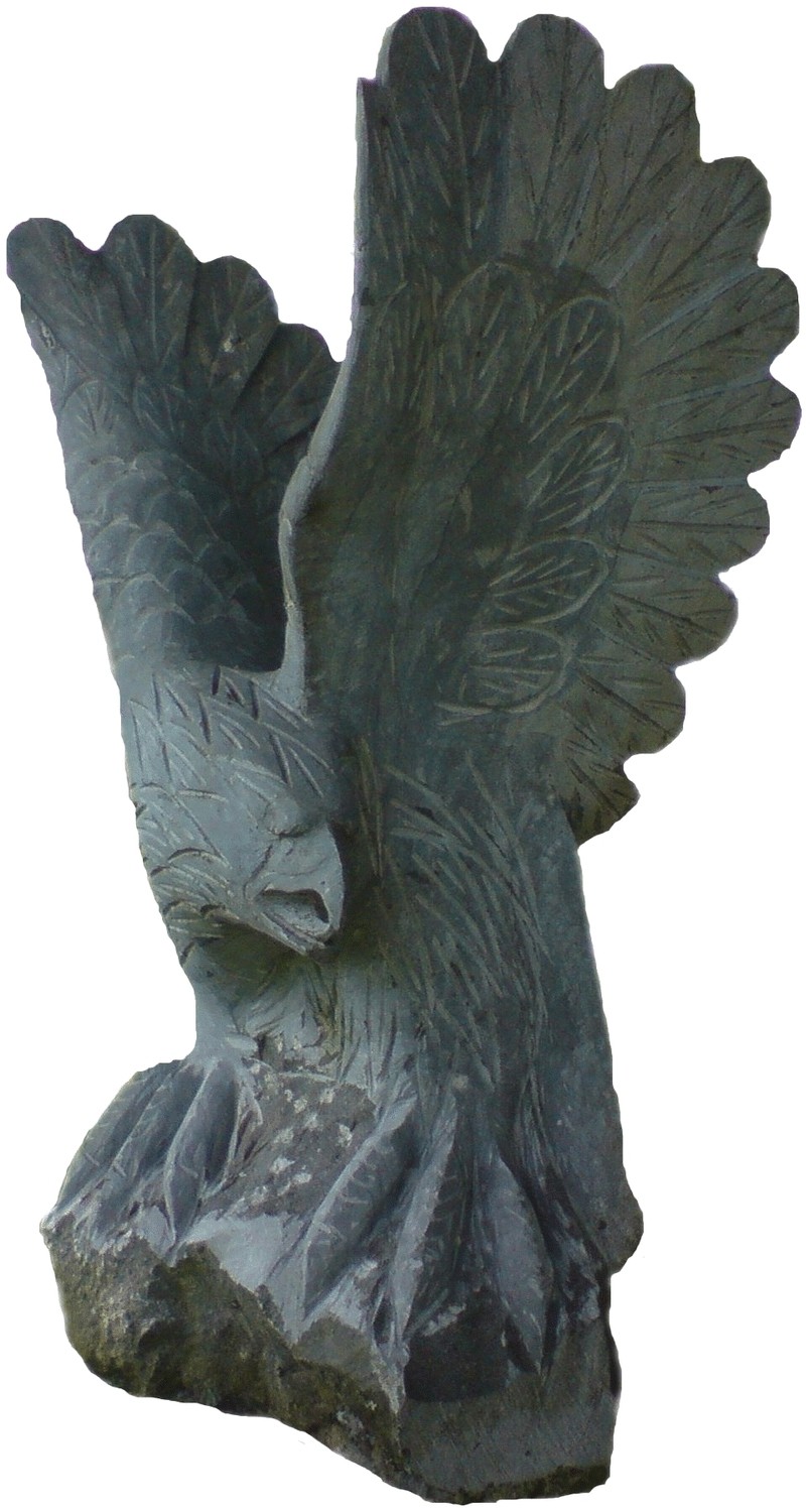 Adler, Höhe: ca. 70 cm, Basalt, schwarz