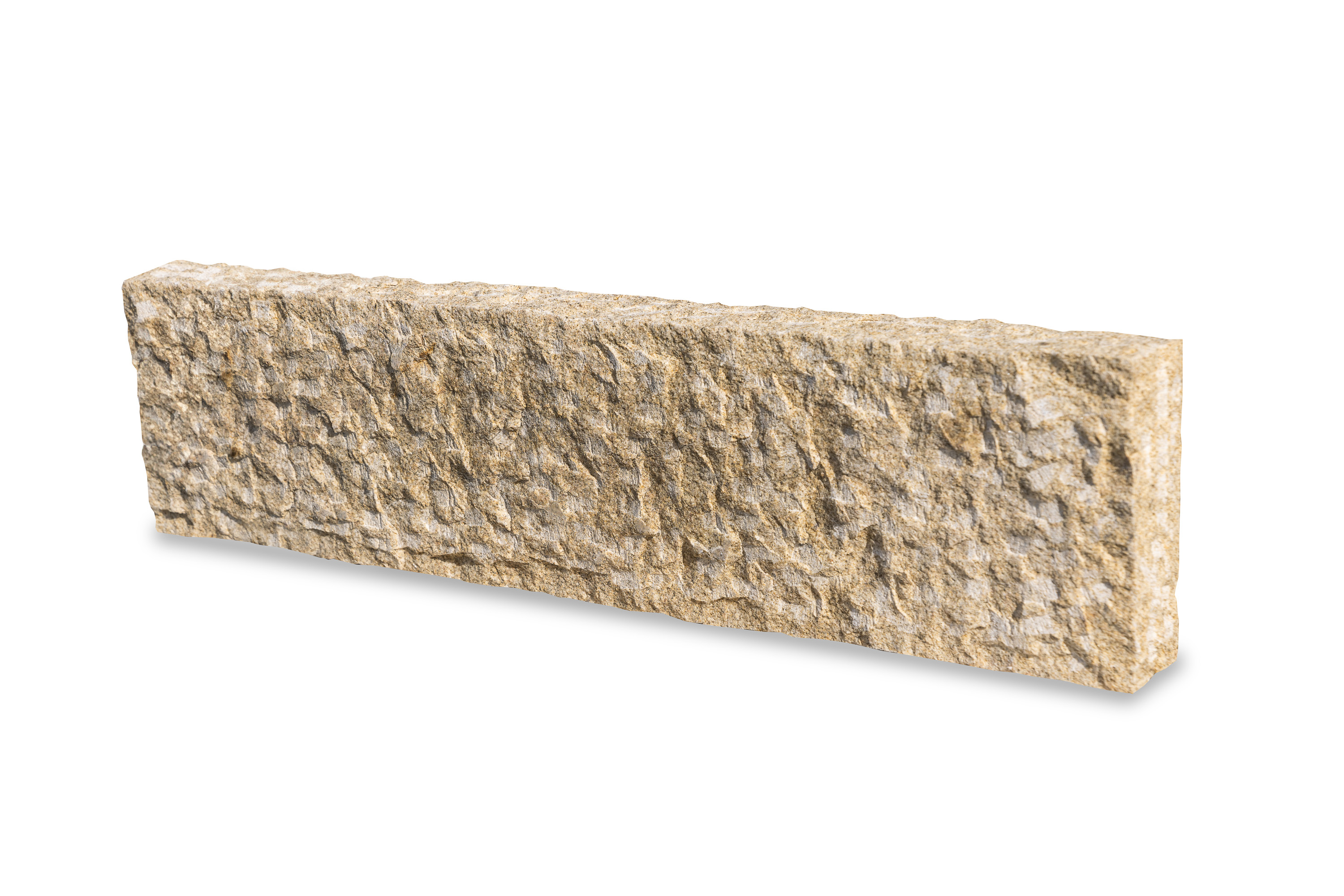 Bordsteine / Palisaden Stärke: 8 cm, Granit, gelb, gespitzt
